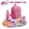 Set Scuola Asilo Winx Club 4 Pezzi – Zaino, Borraccia, Bicchiere e Tovaglietta