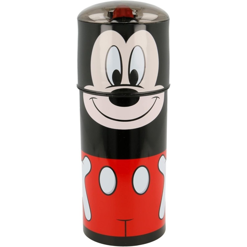 Borraccia Disney Topolino Mickey Mouse 350ml con Beccuccio Ripiegabile – Bottiglia Senza BPA per Bambini, Scuola e Tempo Libero