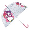 Ombrello Hello Kitty Trasparente Bambina 48 cm – Antivento con Apertura Manuale Sicura e Struttura Resistente