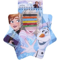 Block Notes Frozen Disney per Bambina 30x30 cm – Set con 50 Fogli, Matite Colorate e Stickers – Album da Disegno e Colorare