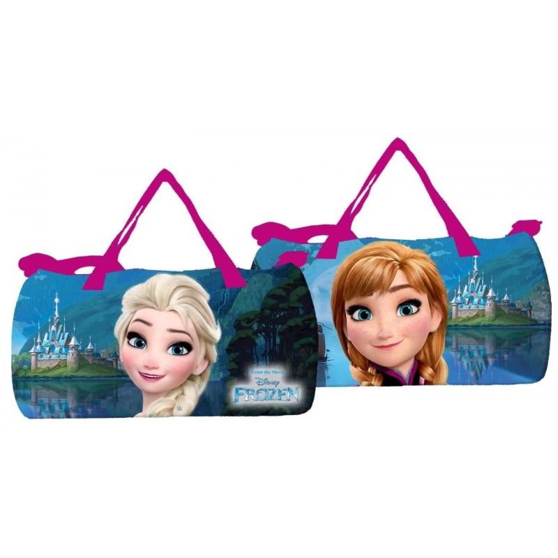 Borsone Frozen Disney 43x24x24 cm – Borsa sportiva scuola e tempo libero con tracolla regolabile