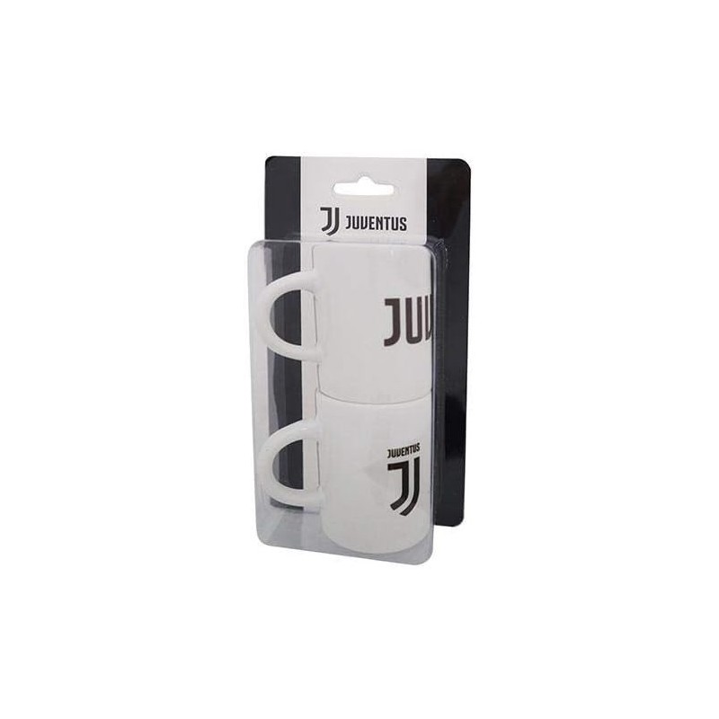 Set 2 Tazzine Caffè Juventus FC Prodotto Ufficiale Juve in Ceramica Idea Regalo Tifosi Calcio