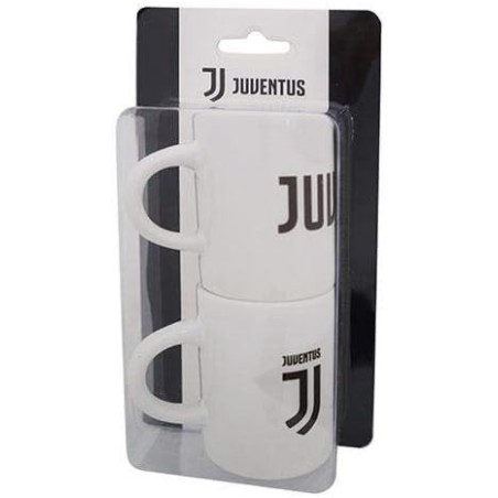 Set 2 Tazzine Caffè Juventus FC Prodotto Ufficiale Juve in Ceramica Idea Regalo Tifosi Calcio