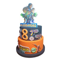 Torta Scenografica in Polistirolo Laser Game Personalizzata con Nome ed Età – Decorazione Compleanno
