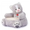 Poltrona Gatto Diana in Peluche 50x50x50 cm – Poltroncina Bambini Morbida, Colorata e Comoda per Gioco, Lettura e Relax