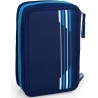 Astuccio Scuola Napoli Azzurri 3 Zip – Portacolori Multiscomparto con Pennarelli Giotto – Ufficiale SSC Napoli – 20x13x6 cm
