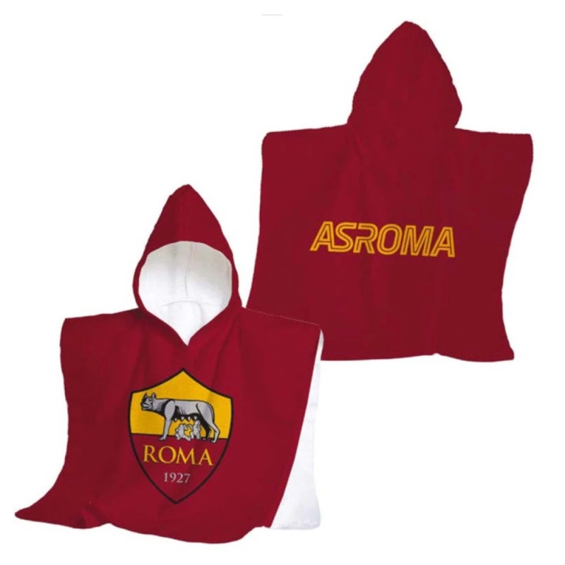 Poncho Asciugamano Roma per Bambini con Cappuccio – 100% Cotone, Taglia Unica 50x100 cm, Ideale fino a 5-6 Anni
