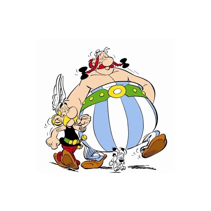 Sagoma Personalizzata Asterix e Obelix con Nome – Grande Decorazione da 80 cm per Allestimento Festa Compleanno Bambini