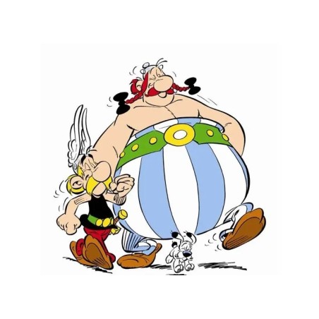 Sagoma Personalizzata Asterix e Obelix con Nome – Grande Decorazione da 80 cm per Allestimento Festa Compleanno Bambini