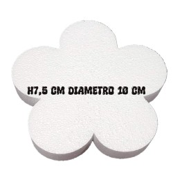 Base Polistirolo Fiore Ø 10 cm H 7,5– Supporto Professionale per Torte a Piani e Cake Design