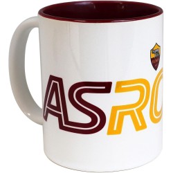 Tazza Mug in Ceramica AS Roma Ufficiale – Interno Bordeaux, 325 ml, Idea Regalo per Tifosi