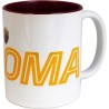 Tazza Mug in Ceramica AS Roma Ufficiale – Interno Bordeaux, 325 ml, Idea Regalo per Tifosi