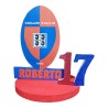 Sagoma Logo Cagliari Calcio Personalizzata con Nome e Numero – Centrotavola in Polistirolo per Compleanni ed Eventi a Tema