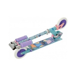 Monopattino Pieghevole 2 Ruote Lilo & Stitch in Metallo con Grafiche Disney, Freno Posteriore e Impugnature Morbide