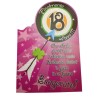 Biglietto Auguri 18 Anni Sagomato Freccia – Idea Regalo Compleanno Originale con Frase Spiritosa – Formato A5