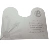 Biglietto Auguri 18 Anni Sagomato Freccia – Idea Regalo Compleanno Originale con Frase Spiritosa – Formato A5