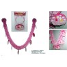 FESTONIE FELICE BATTESIMO CON CICOGNA E NUVOLETTA ROSA -CELESTE 3 MT