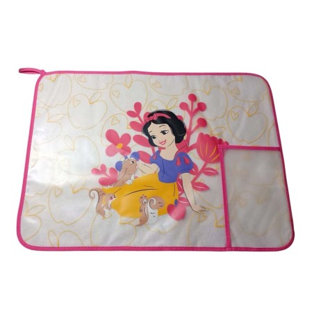 Tovaglietta Impermeabile Principesse Disney Biancaneve – Plastificata con Tasca, Lavabile, 42x32 cm, per Scuola e Tempo Libero