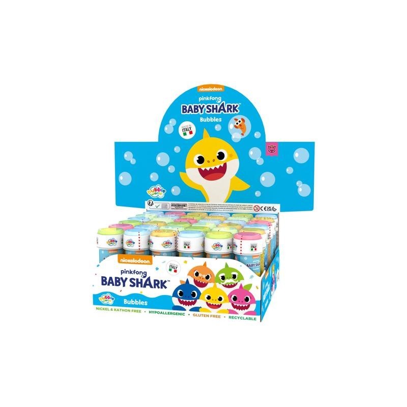 Bolle di Sapone Baby Shark Disney – Box da 36 Flaconi da 60 ml | Regalini Fine Festa per Bambini | Gadget Feste di Compleanno
