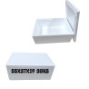 Scatola Termica in Polistirolo 30kg con Coperchio – Contenitore Isotermico 55x37x19 cm per Alimenti, Spedizioni Refrigerate