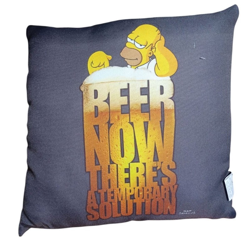 Cuscino The Simpson Homer 45x45 cm | Idea Regalo Divertente | Fodera Morbida Decorativa per Casa, Divano o Camera da Letto