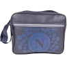 SSC Napoli Borsa Postina Ufficiale in Ecopelle Blu Tracolla Regolabile, 37 cm Tasca Frontale Scuola, Computer e Tempo Libero
