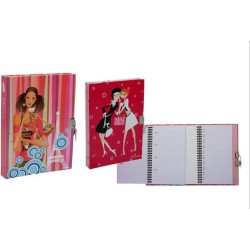 "Diario Segreto Top Model 4 in 1: Diario con Lucchetto, Rubrica, Notes Agendina e Rubrica Telefonica - Formato 20x18 cm"