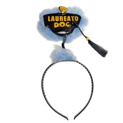 Cerchietto Laureato D.O.C. con Piume Azzurre – Accessorio Divertente per Festa di Laurea Uomo Donna