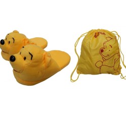 Pantofole Peluche Winnie the Pooh – Morbide, Calde, Antiscivolo con Sacchetto – Taglia 37 Disney