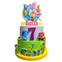 Torta Scenografica Inside Out 3D 70cm – Personalizzata con Nome e Numero Decorazione Compleanno Bambini in Polistirolo Disney