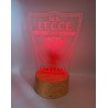 Lampada LED Lecce Calcio Personalizzata – Stemma in Plexiglass con Nome, Idea Regalo Tifosi e Decorazione Camera