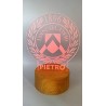 Lampada LED Personalizzata Udinese Calcio | Luce Notturna Plexiglass Multicolore con Nome | Decorazione Camera Tifosi