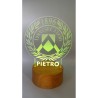 Lampada LED Personalizzata Udinese Calcio | Luce Notturna Plexiglass Multicolore con Nome | Decorazione Camera Tifosi