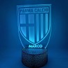Lampada LED Parma Calcio Personalizzata – Stemma in Plexiglass con Nome – Luce Notturna Multicolore da Camera 7 Colori