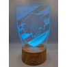 Lampada LED Personalizzata Sampdoria – Stemma Calcio in Plexiglass Multicolore -Luce Notturna 7 Colori, Idea Regalo Tifosi