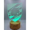 Lampada LED Personalizzata Sampdoria – Stemma Calcio in Plexiglass Multicolore -Luce Notturna 7 Colori, Idea Regalo Tifosi