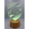 Lampada LED Personalizzata Sampdoria – Stemma Calcio in Plexiglass Multicolore -Luce Notturna 7 Colori, Idea Regalo Tifosi