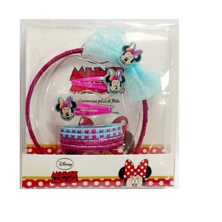 Set Accessori Capelli Minnie Mouse 7 Pezzi – Cerchietto, Mollette ed Elastici | Disney Ufficiale | Idea Regalo Bambina