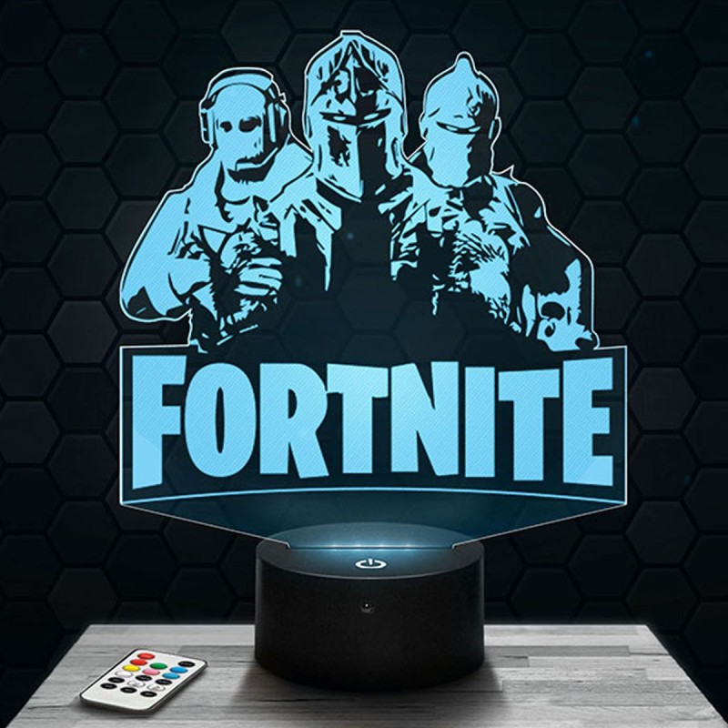 Lampada LED Fortnite Personalizzata – 7 Colori, Luce Notturna Multicolore in Plexiglass – Idea Regalo Gamer
