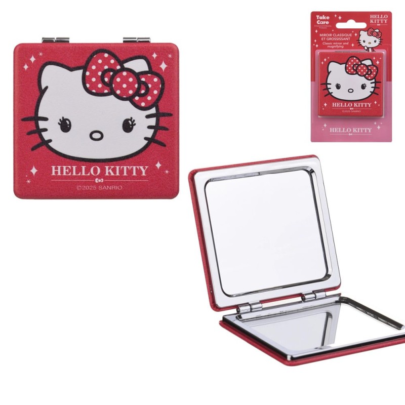 Specchietto da Borsa Richiudibile Hello Kitty – Compatto, Portatile, Make-Up Mirror per Viaggio e Quotidiano