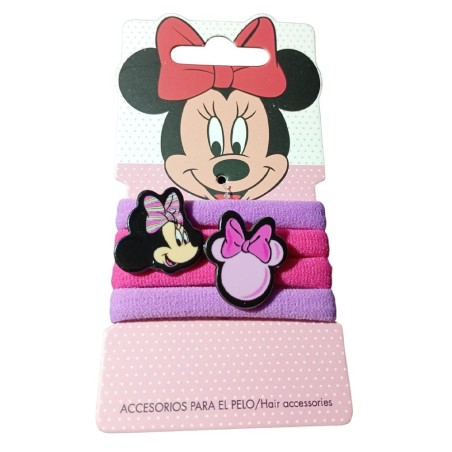 Elastico per Capelli Minnie Mouse 3D Multicolore set 4 pz| Accessorio Moda Bambina | Mini Scrunchie Disney