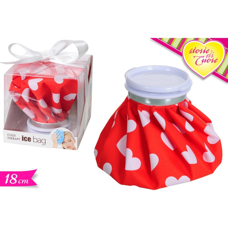 Borsa del Ghiaccio e dell’Acqua Calda in Tessuto Cuori cm 18 Idea regalo San Valentino