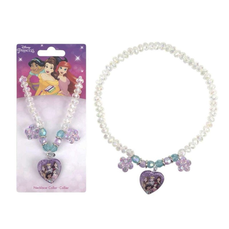 Collana Principesse Disney per Bambina – Ciondolo a Cuore Brillante, Gioiello Fantasy Regalo Favola