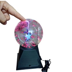 Lampada Sfera al Plasma Interattiva 20 cm – Fulmini Luminosi Touch Sensor per Atmosfere Uniche