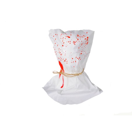 Cuscino Decorativo Halloween con Schizzi di Sangue - Bianco e Rosso, Perfetto per Decorazioni Horror