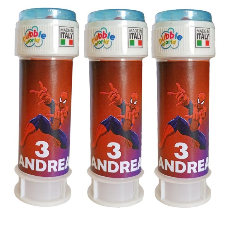 Bolle di Sapone Supereroiche Spiderman – Magia e Divertimento Portatile per Compleanni e Bomboniere Uniche