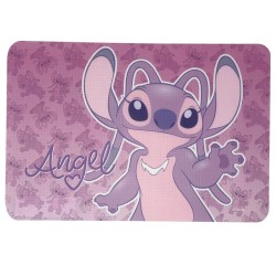 Tovaglietta Stitch & Angel Disney Antiscivolo – Plastica Morbida Ripiegabile e Lavabile 44x30 cm | Ideale per Bambini