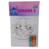 Set Disney Stitch da Colorare Personalizzato – Regalini Fine Festa Creativi per Bambini con Colori Inclusi
