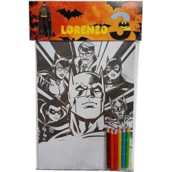 Batman Art Pack Personalizzato – Set da Colorare Supereroe per Regalini Fine Festa | Creatività, Colori e Avventura 21x29 cm