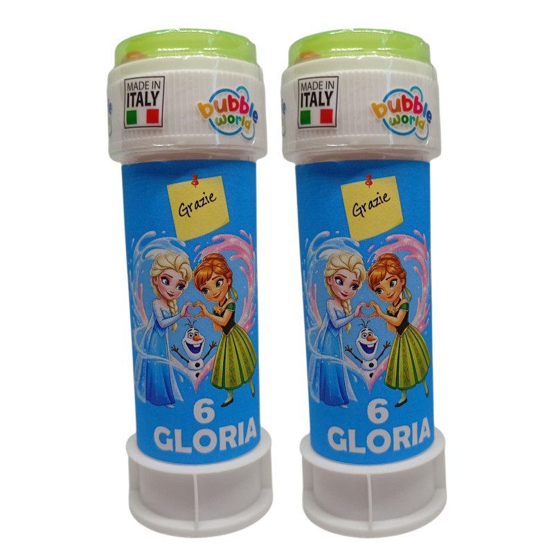 Bolle di Sapone Frozen Disney Personalizzate – Nome ed Età